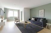 Wohnzimmer_KI-generiert - 3 Zimmer Etagenwohnung zum Kaufen in Halle (Westfalen)