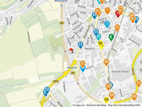 Geolyzer Kartenausschnitt - Bungalow mit 290,50 m² in Bitburg zum Kaufen