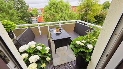 Balkon Gartenseite.JPG - Geräumige vermietete 3-Zimmer-Wohnung mit zwei Balkonen in Stralsund Kniepervorstadt