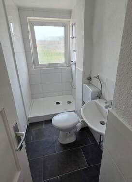 neues Tageslichtbad mit Dusche - 3 Zimmer Etagenwohnung in Dorsten