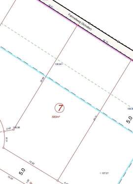 Grundstück Planauschnitt Teifläche 7 - 