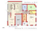 Wohnungsaufteilung WE-Nr. 4 - Etagenwohnung mit 68,00 m&sup2; in Jemgum - Ditzum zur Miete