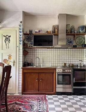 Blick in die Küche - 