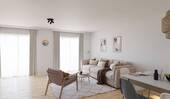 Helles und offenes Wohnzimmer - 4 Zimmer Doppelhaushälfte in Bergkamen