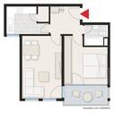 69017-403_Grundriss - 2 Zimmer Etagenwohnung zur Miete in Villingen-Schwenningen