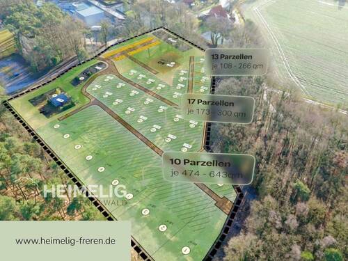 Luftaufnahme 2 - Grundstück in ruhiger, naturnaher Lage - Bebauung mit Kompakthaus für Wochenend- und Ferienwohnen