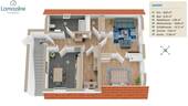Grundriss Wohnung OG rechts - 