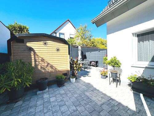 Terrasse mit Sauna - 