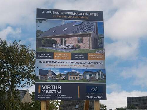 Bauschild - 4 Zimmer Doppelhaushälfte in Schönberg