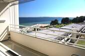 Blick vom herrlichen Balkon - !! RESERVIERT !! Gemütlicher Rückzugsort direkt am Ostseestrand, Meerblick, Garagenplatz