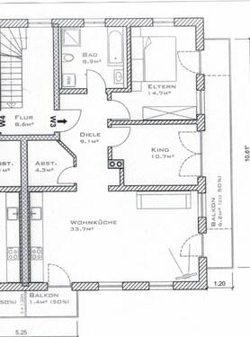 Wohnung 3, 1. OG Südost - 