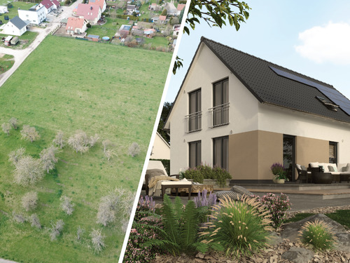 Bodensee 129 - Vorschau Grundstück - Das Einfamilienhaus mit dem schönen Satteldach in Marlishausen - Freundlich und gemütlich