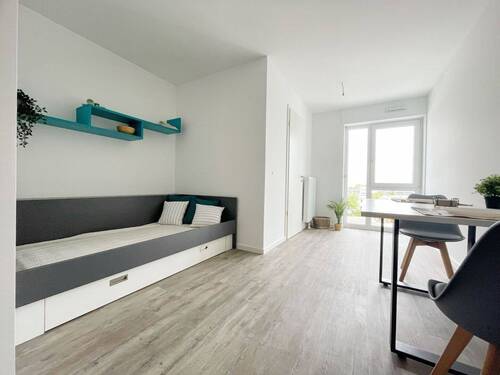 Schlafnische.jpg - 1 Zimmer Etagenwohnung zur Miete in Augsburg