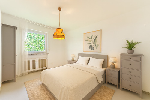 Schlafen visualisiert - Etagenwohnung mit 77,00 m² in Überlingen zum Kaufen