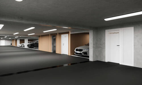 Illustration der Tiefgarage - 
