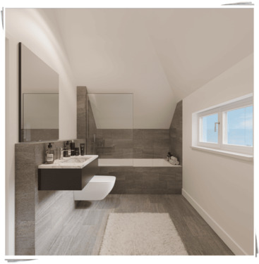 Visualisierung Bad - 7 Zimmer Doppelhaushälfte in Gilching