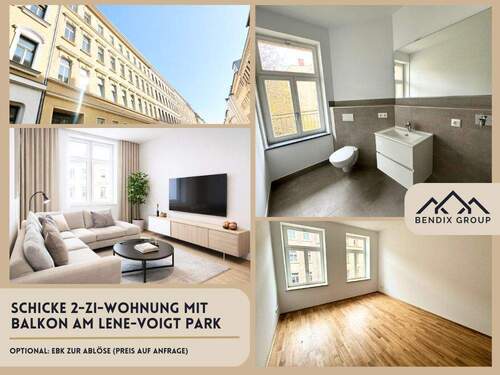 Mietwohnung I 2 Zi mit Balkon - Moderne 2 Zi-Wohnung in saniertem Gebäude I Balkon mit Blick in grünen Hof I Optional: EBK gegen Ablöse verfügbar
