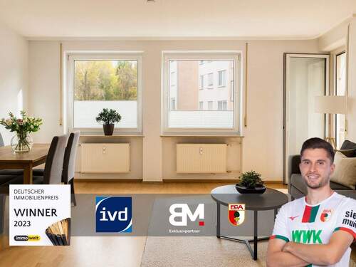 Titelbild - Bezugsfrei! Helle 3-Zimmer-Wohnung mit Stellplatz & Balkon in Neusäß-Steppach -2010 saniert