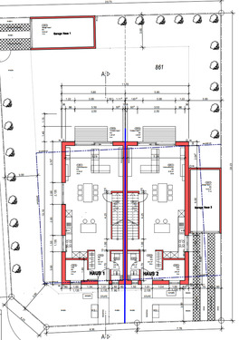 Grundstück mit Planung 2 DHH EG - 