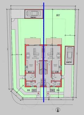 ges Grundstück geteilt 2 DHH - 