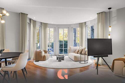 Lounge - Rarität: Maria-Theresia-Straße - Luxuriös Wohnen in erster Isar-Reihe