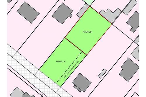 Grundstück Skizze - Haus B - 