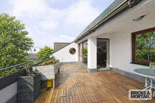 Dachterrasse im Sommer - 4 Zimmer Etagenwohnung zum Kaufen in Aichach