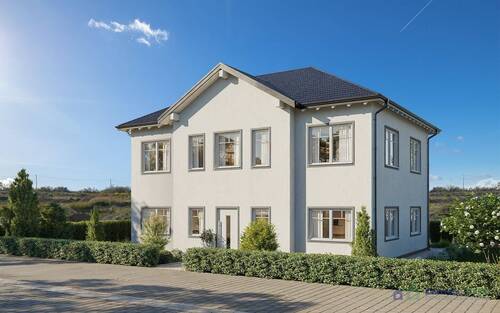 Visualisierung einer möglichen Bebauung (Variante Einfamilienhaus) - Grundstück in Budenheim zum Kaufen