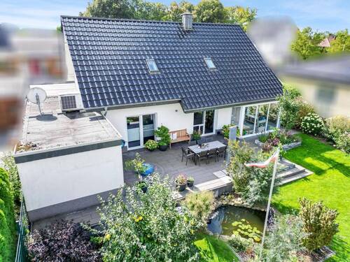 Luftbildaufnahme Hausrückseite - 