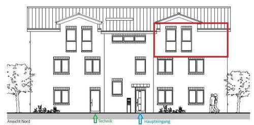 Ansicht Nord - 3 Zimmer Etagenwohnung in Sittensen