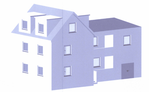 Architekten-seitliche Planansicht - 