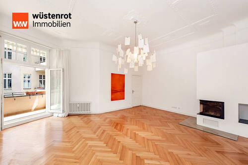 Kaminzimmer mit Balkon - 