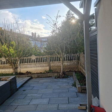 Sicht auf Terasse von Box - 