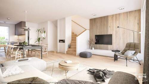 Wohn- und Einrichtungsbeispiel - Reihenmittelhaus mit 114,20 m&sup2; in Kirchheim zum Kaufen