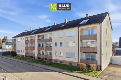 Luftaufnahme - 2 Zimmer Etagenwohnung in Vöhringen