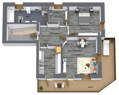 Bild 1 - Schöne 2-Zimmerwohnung mit Balkon in ruhiger Lage zu vermieten!