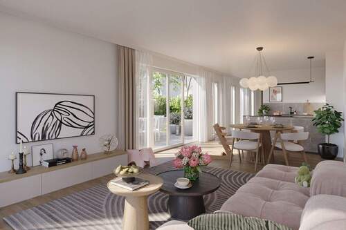 Wohnbereich - 5 Zimmer Reihenendhaus zum Kaufen in München