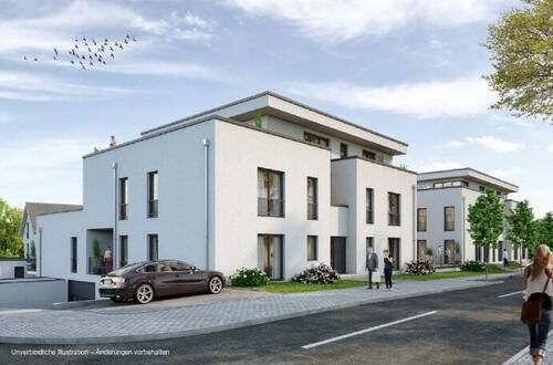 vorderansicht-2-gebaude - Top moderne Wohnung (Whg. Nr. 02, Haus 1b) in sonniger Höhenlage mit Moselblick in L-Remich Route de Mondorf