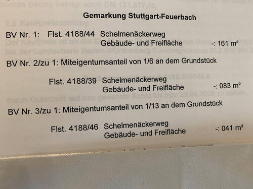 Lage im Grundbuch - 