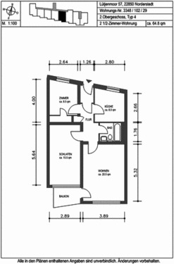 Bild 4 - Etagenwohnung mit 64,80 m² in Norderstedt zur Miete