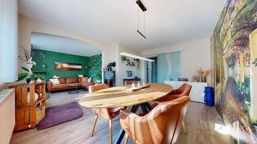 Wohnzimmer - 3 Zimmer Doppelhaushälfte zum Kaufen in Zeitz