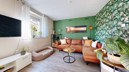 Wohnzimmer - 3 Zimmer Doppelhaushälfte in Zeitz