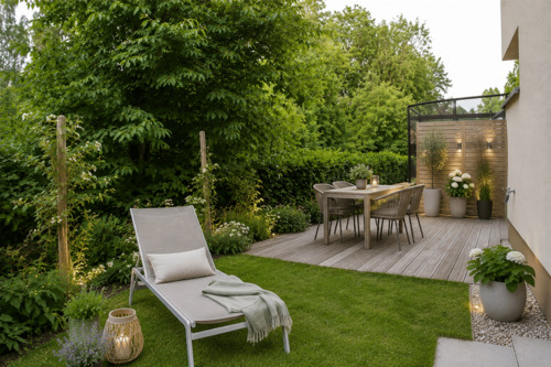 Hinterer Garten mit Terrasse (virtually staged) - 