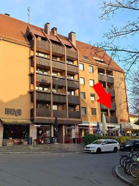 Haus Ansicht.jpg - Gepfl. 2 Zi.Whg. Nbg-Altstadt,top Lage, ca 57 qm im 1.OG mit Süd-Loggia u. TG Stellpl., Hirschelgasse 1