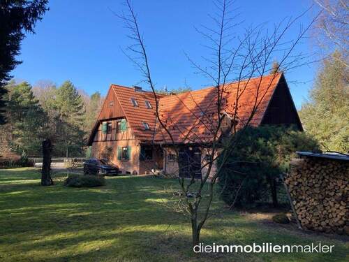 Hausansicht - Ein Ort der Ruhe und Geschichte - charmantes Forstarbeiterhaus im Herzen des Waldes