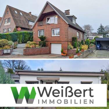Titelbild - 2 Häuser,1 Preis-perfektes Mehrgenerationenwohnen in Ein- Zweifamilienhaus + Bungalow auf 798 m² Grdst.