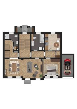 Wohnung Nr. 1 im EG mit Zugang zur Maisonette li. im 1. OG - 