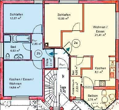 EG, Konzeptplanung 2 x 2-Zi. Whg..jpg - Neu entstehende 2-Zi.-Wohnungen in Kappel ab 138.000 €