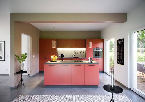 Moderne Küche in Koralle - 4 Zimmer Bungalow in Worms