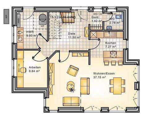 Erdgeschoss - Einfamilienhaus mit 138,00 m² in Apen / Augustfehn zum Kaufen